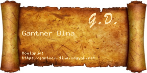 Gantner Dina névjegykártya